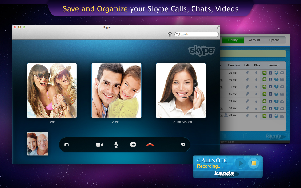 record skype video free callnote